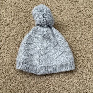 Pottery Barn Kids Light Gray Knit Hat with Pom-Pom